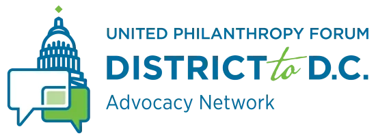 Logo featuring graphic of the US Capitol and the Forum's advocacy network name